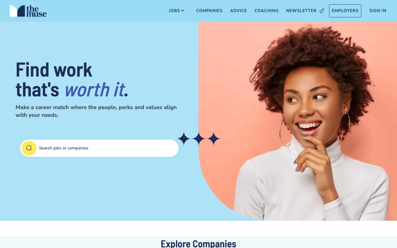 The Muse homepage screenshot